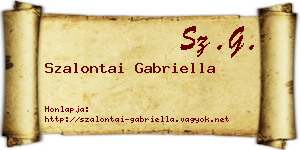 Szalontai Gabriella névjegykártya